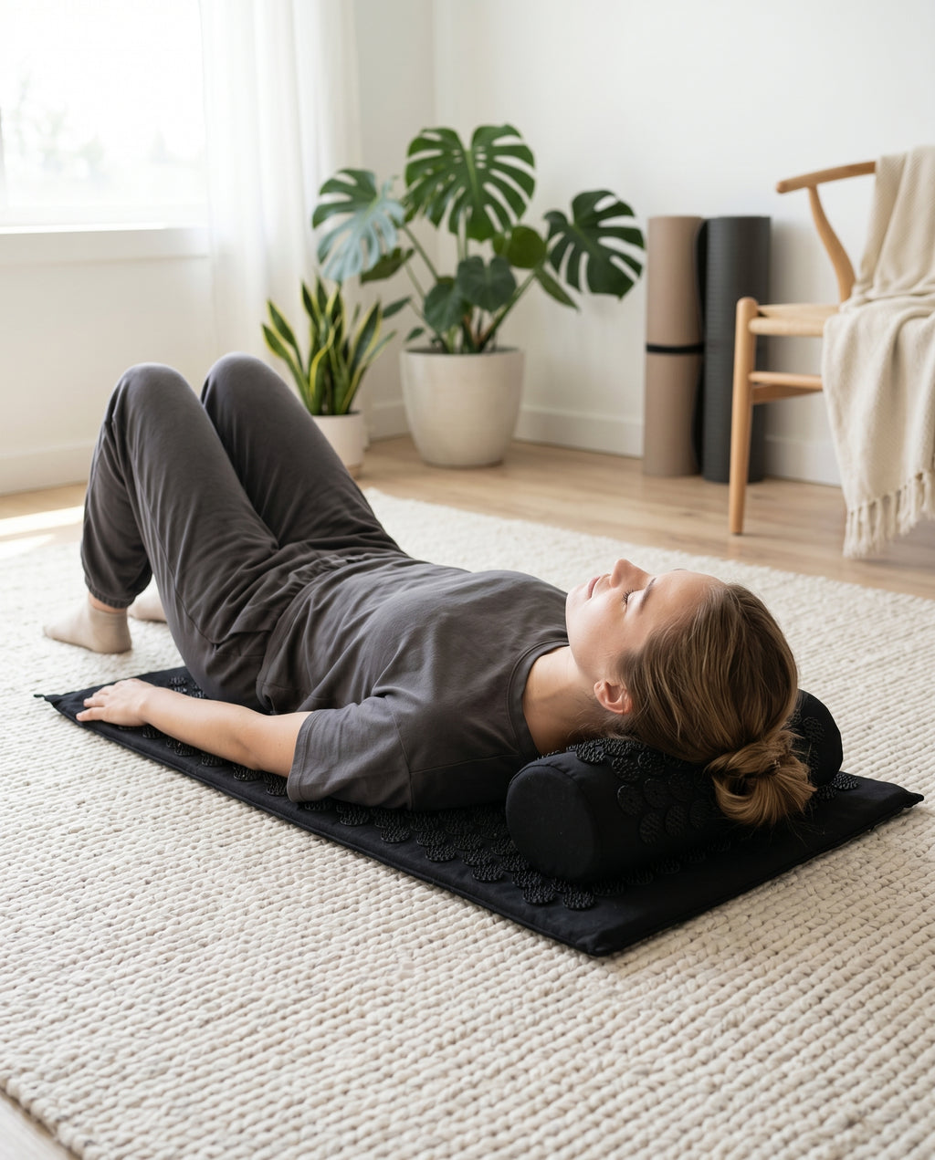 DeepRelief Acupressure Mat & Pillow Set ? Full-Body Tension Relief and Deep Relaxation