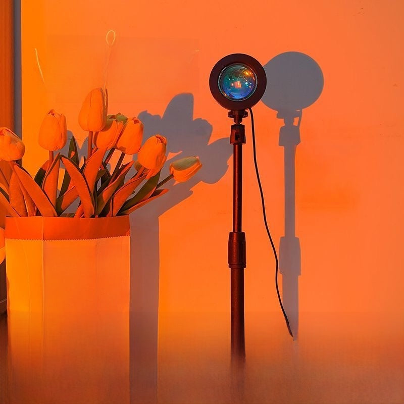 AmberGlow Sunset Lamp – Warm Golden Hour Projection for Cozy, Calming Spaces